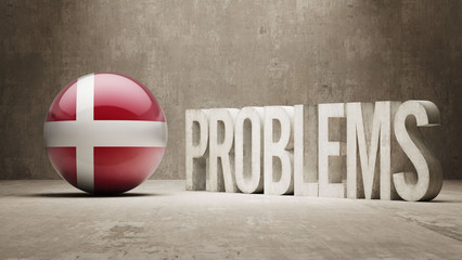 Obraz premium Denmark. Problems Concept.