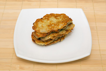 Potato cutlets, pies, fritter