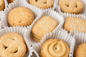 butter cookies in paper packaging