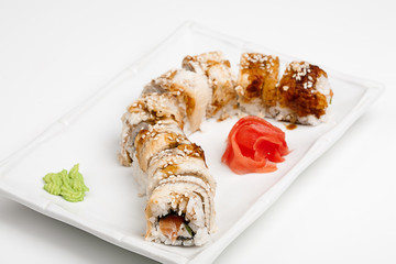 The sushi roll with eel