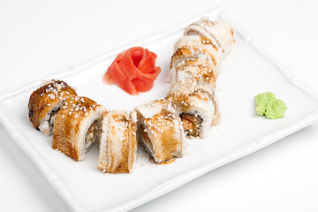 The sushi roll with eel