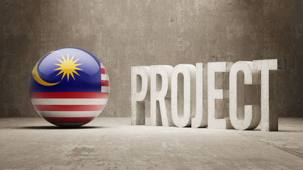 Naklejka premium Malaysia. Project Concept.