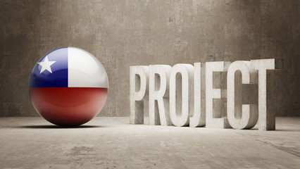 Naklejka premium Chile. Project Concept.