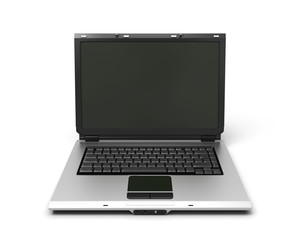 3d illustration open laptop notebook