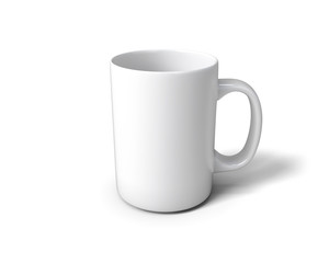 3d illustration white cup