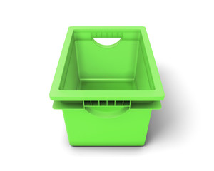 Green plastic box for clothes