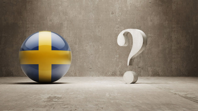 Sweden. Question Mark Concept.