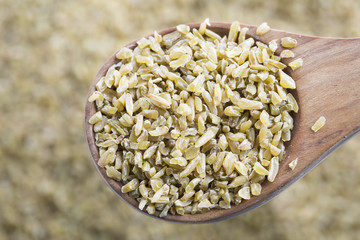 Freekeh in Wooden Spoon