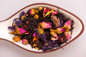 Still life of tea leaves