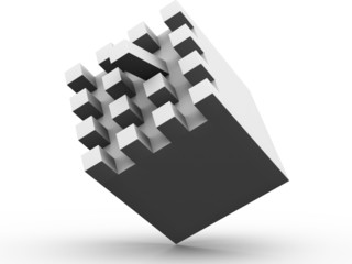 Unique Abstract 3D Grey