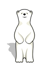 illustration of a bear cub of a polar bear