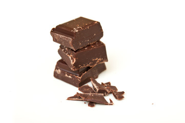  Chocolat  sur fond blanc