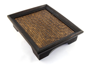 Thai style tray isolated on white background