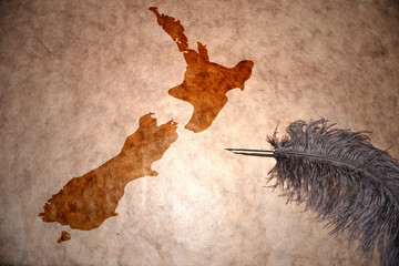 Vintage New Zealand map © luzitanija