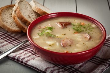 Sour soup made of rye flour