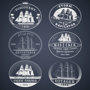 Nautical labels white