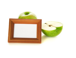 Green apple, isolated on white background