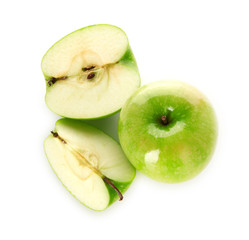 Green apple, isolated on white background