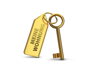 Wohnungsschlüssel Gold
