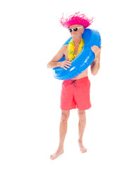 Retired man on vacation