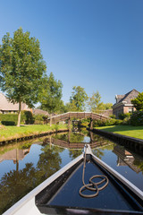Fototapeta premium With boat in Dutch village