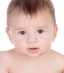 Portrait of cute baby isolated
