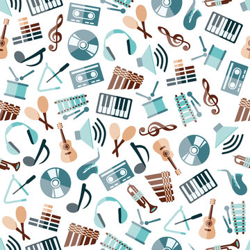 music seamless pattern