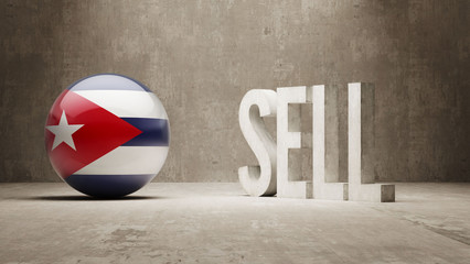 Naklejka premium Cuba. Sell Concept.