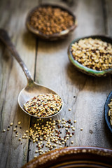 Sprouted red and white quinoa