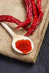 chili peppers on a table