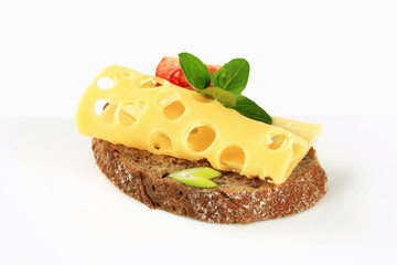 Bread and Swiss cheese