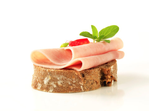 Open Faced Ham Sandwich