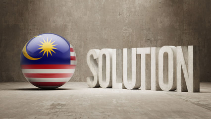 Naklejka premium Malaysia. Solution Concept.
