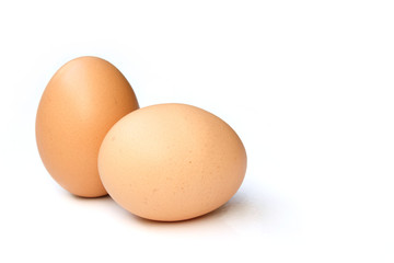 eggs on white background
