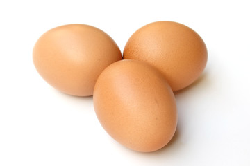 eggs on white background