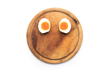 eggs on a cutting board