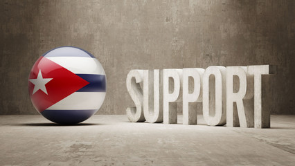 Naklejka premium Cuba. Support Concept.