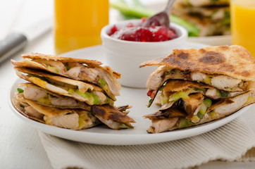 Turkey quesadillas