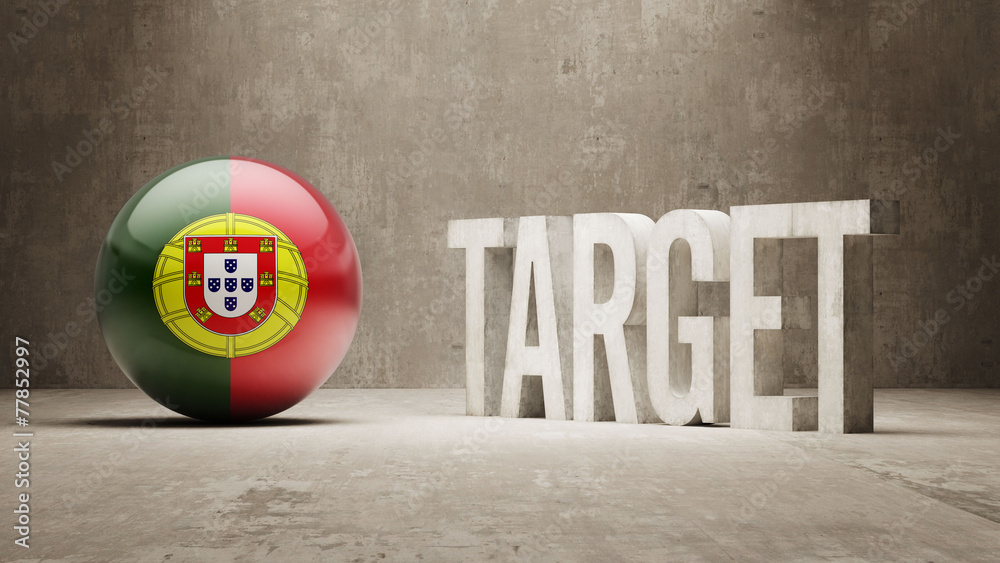 Wall mural Portugal. Target Concept.