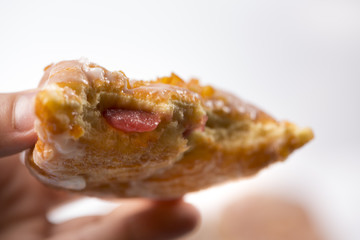 Fresh isolated donuts on white background