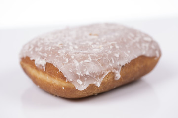 Fresh isolated donuts on white background