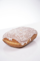 Fresh isolated donuts on white background