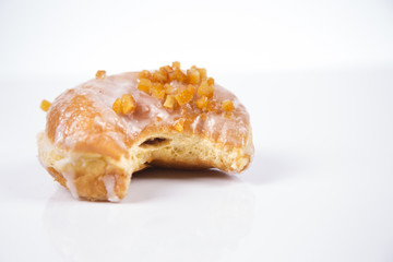 Fresh isolated donuts on white background