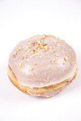 Fresh isolated donuts on white background