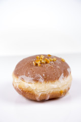 Fresh isolated donuts on white background