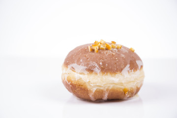 Fresh isolated donuts on white background