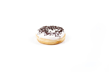Jummy fresh isolated donuts on white background