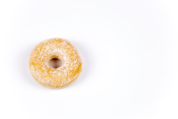 Jummy fresh isolated donuts on white background