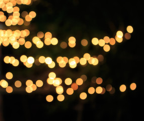 bokeh on night