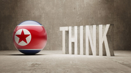 Naklejka premium North Korea. Think Concept.